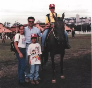 Cavalo Campolina - Henrique Salvador, Flávia Salvador Ligório, Rafael Salvador e José Henrique montando Ita do Angelim