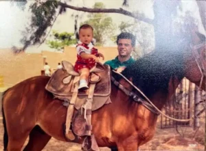 Cavalo Campolina - Henrique Salvador e seu filho José Henrique na década de 1980