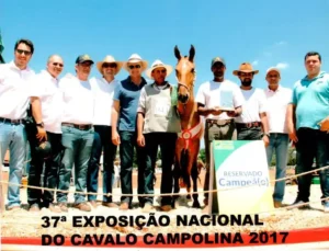 Cavalo Campolina - Indiana II JHR Milton passos, José Henrique, Henrique, Junin, Alvair, Marthius, Nil e Gleisson