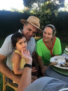 Cavalo Campolina - Henrique Salvador com sua neta Lygia e Anna Claudia Wanderley