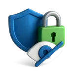 Ícone da categoria Segurança Digital: escudo, cadeado e privacidade.