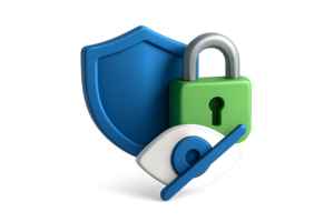Ícone da categoria Segurança Digital: escudo, cadeado e privacidade.