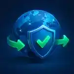 Miniatura: Escudo sobre globo, simbolizando VPN