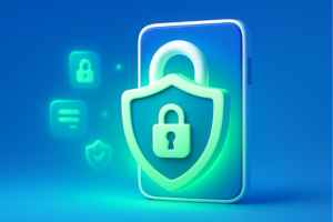 Ícone da categoria Segurança Digital: escudo, cadeado e privacidade.